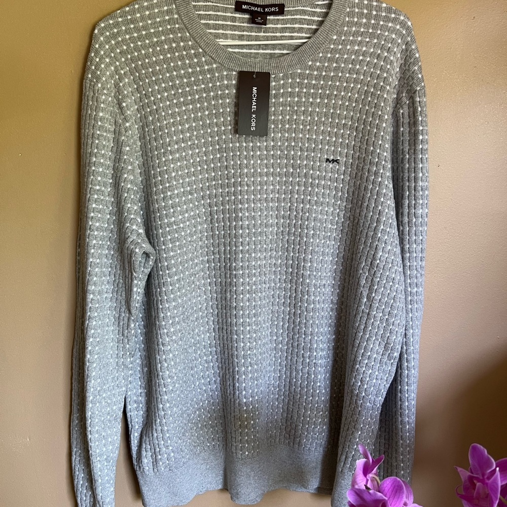 Michael Kors ligth gray mens sweater